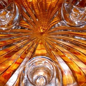 Unique Vintage Sun Crystal Candleholder